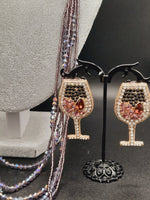 Natashahs Shiny Classic Rhinestone Crystal Earring Brincos Simple Geometric Red Wine Cup Drop Earrings For Women Girls Jewelry Gifts - NATASHAHS