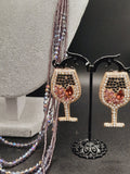 Natashahs Shiny Classic Rhinestone Crystal Earring Brincos Simple Geometric Red Wine Cup Drop Earrings For Women Girls Jewelry Gifts - NATASHAHS