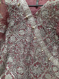 NEW stitched Light purple dress with silver embroidery