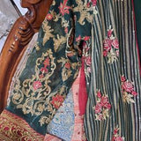 ORIGINAL Pakistani designer dress by Baroque Embroidered Chiffon Collection STITCHED