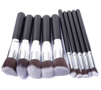 Makeup Pouch with make up brushes, skin care and makeup applicators