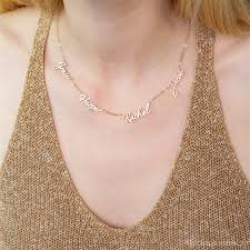 4 Inscriptions Multiple Name Necklace in 18k gold plating - NATASHAHS