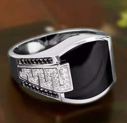 New 2023 Metal Glossy Rings for Men Geometric Width Signet Square Finger Punk Style Fashion Ring Jewelry Accessories Whole Sale - NATASHAHS