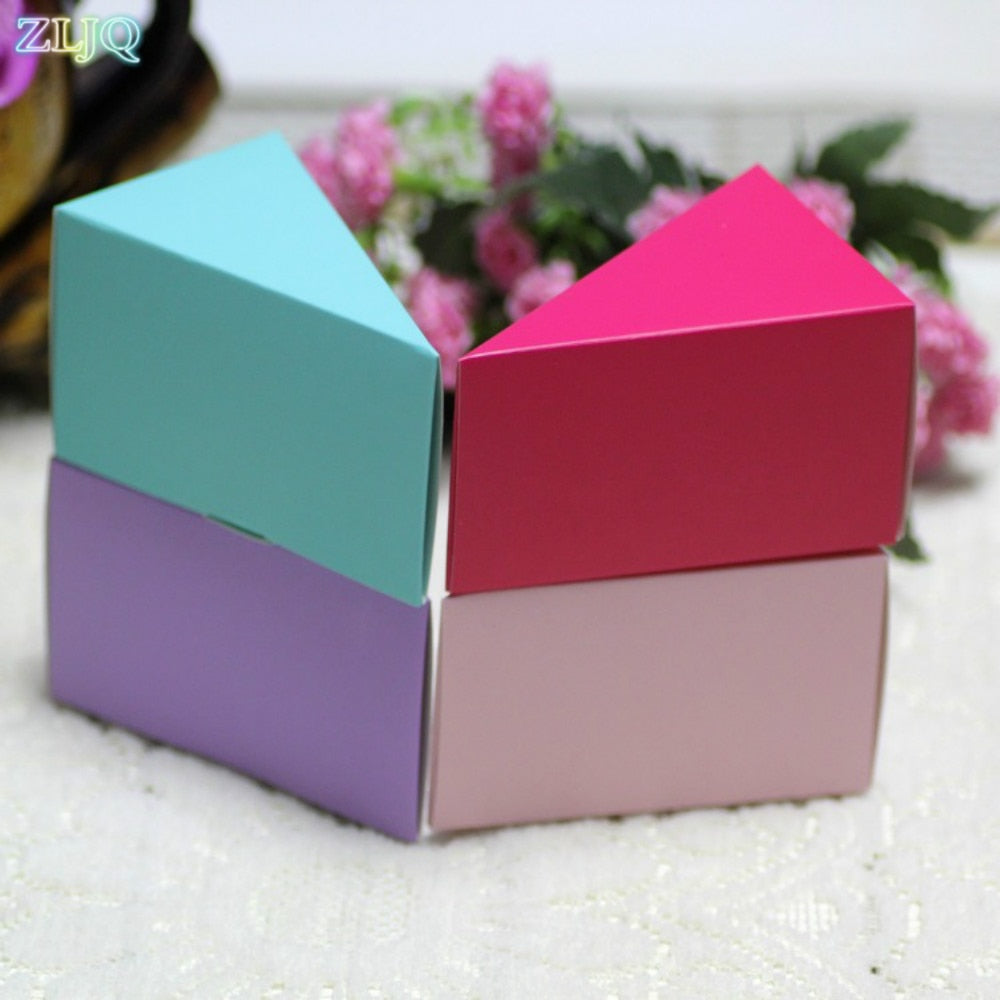 10pcs/lot Cake Style Bridemaid Gift Bag Wedding Candy Box Birthday Party Supplies christmas Baby Shower Gift Boxes 8D