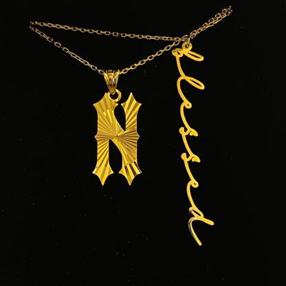 Custom Solar Beam Name Necklaces For Women Men Kid Gifts Unique Jewelry Stainless Steel Engraved Gold Color Sunlight Necklac