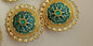Golden circular shaped with colorful meena - NATASHAHS
