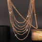 Crystal Beads Long Layers Sweater Chain for Women Graceful Strand Necklaces 2021 Summer New Lady Neck Jewelry Accessories