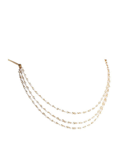 Hair Cuff Pin Clip 2 Combs Tassels Simulated Pearl Chains Head Band Fashion Party Wedding Accessories Hair Jewelry - NATASHAHS