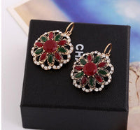 Resin Stone Mix France Buckle Earring - NATASHAHS