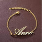 Personalized Custom Name Bracelets For Women Girls Stainless Steel Engraved Handwriting - NATASHAHS