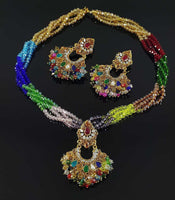 Trapezoid Crystal Earrings & Pendant Set - NATASHAHS