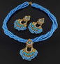 Trapezoid champagne Crystal Earrings & Pendant Set - NATASHAHS