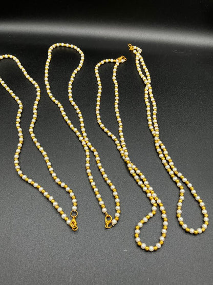 Whiten Beads Long chain for use with any pendant