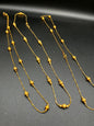 24k gold plated chain with gold plated round balls long lasting polish