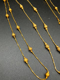24k gold plated chain with gold plated round balls long lasting polish