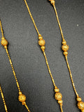 24k gold plated chain with gold plated round balls long lasting polish