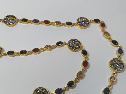 Royal multi stoned elegant necklace NS-04P12 - NATASHAHS