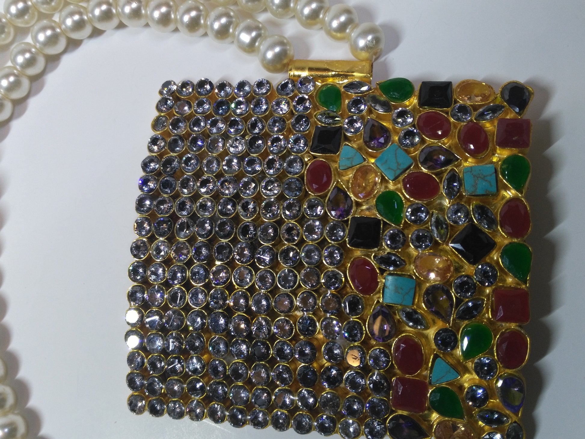 GOLD-PLATED BIG SIZE PENDANT IN MAALA STYLE - NATASHAHS