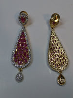 NATASHAH'S PINK ZIRCONS EARRINGS - NS0096 - NATASHAHS