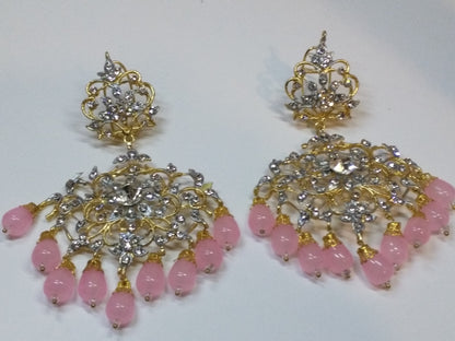 PINK ROYAL STYLE EARRINGS FOR ROYAL PEOPLE - NATASHAHS