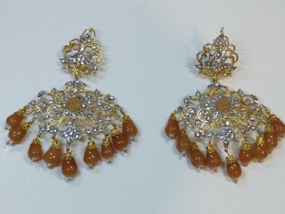 LIGHT BROWN ROYAL STYLE EARRINGS FOR ROYAL PEOPLE - NATASHAHS