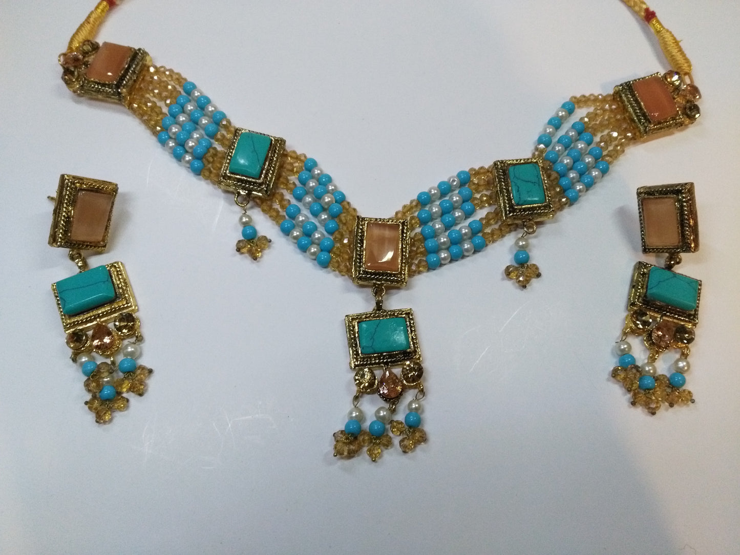 Natashah's Necklace set in Guluband style - NATASHAHS