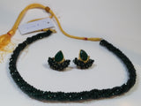 Light Blue colored crystal beads necklace & earrings set - NATASHAHS