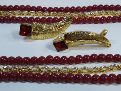 Egyptian Style polkie studded necklace set - NATASHAHS