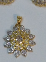 Pink Flower Shaped Pendent & Earrings Set - NATASHAHS