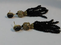 Jelly Fish Style Black colored layered handing bead strands - NATASHAHS