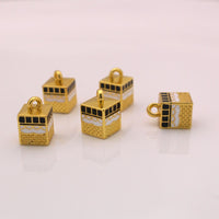 Islam muslim kaaba in mecca pendant muslim gold-plated kaaba pendant with chain