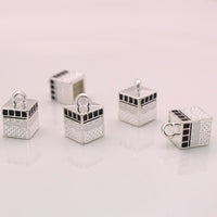 Islam muslim kaaba in mecca pendant muslim silver-plated kaaba pendant with chain