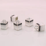 Islam muslim kaaba in mecca pendant muslim silver-plated kaaba pendant with chain