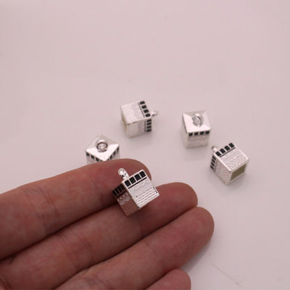 Islam muslim kaaba in mecca pendant muslim silver-plated kaaba pendant with chain