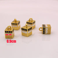 Islam muslim kaaba in mecca pendant muslim gold-plated kaaba pendant with chain