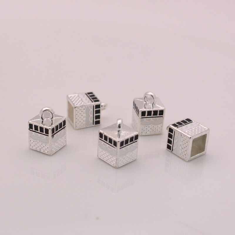 Islam muslim kaaba in mecca pendant muslim silver-plated kaaba pendant with chain