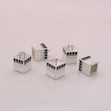 Islam muslim kaaba in mecca pendant muslim silver-plated kaaba pendant with chain