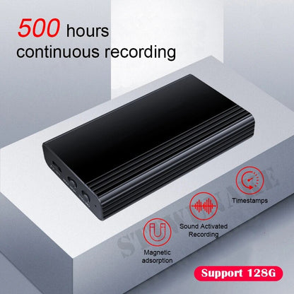 Mini-enregistreur vocal 500 heures appareil d'enregistrement numérique professionnel dictaphone audio micro enregistreur portable petit