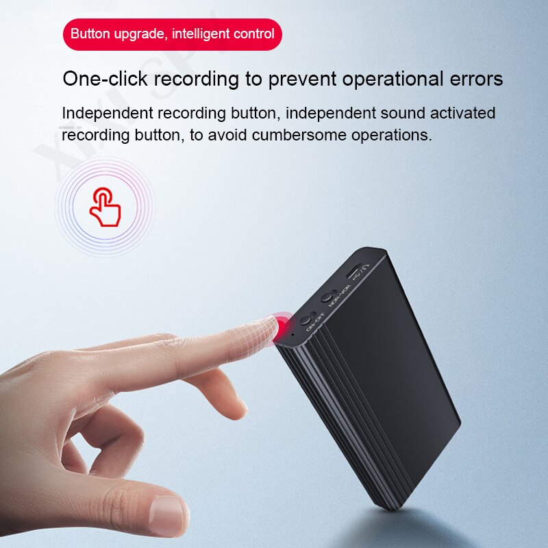 Mini-enregistreur vocal 500 heures appareil d'enregistrement numérique professionnel dictaphone audio micro enregistreur portable petit