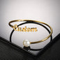 Personalized Pearl Name Bangles For Women Fashion Jewelry Stainless Steel Customized Adjustable Bracelets & Bangles Party Gifts - NATASHAHS