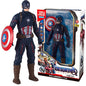Captain America Anime Action Figure Toy Children Christmas Gift Spider Man k Pvc Movable Luminous Doll Collection Model Boys Kids Toy - NATASHAHS