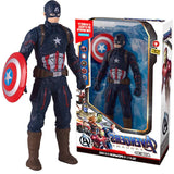 Captain America Anime Action Figure Toy Children Christmas Gift Spider Man k Pvc Movable Luminous Doll Collection Model Boys Kids Toy