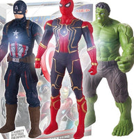 Captain America Anime Action Figure Toy Children Christmas Gift Spider Man k Pvc Movable Luminous Doll Collection Model Boys Kids Toy
