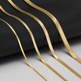 Waterproof Filmy Snake UNISEX Chain Herringbone Choker Men Necklace For Women Jewelry Gift