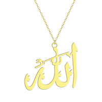 Arabic God Allah Pendant Necklace For Women Islamic Charm Choker Jewelry Gifts