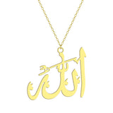 Arabic God Allah Pendant Necklace For Women Islamic Charm Choker Jewelry Gifts