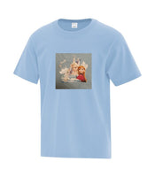 Printed T-shirts in unique designs in Medium size for young boys and girls