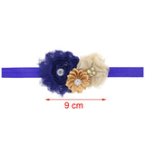 baby girl headband Infant hair floral cloth Tie bows newborn Headwear tiara headwrap Gift Toddlers bandage flower crystal Ribbon