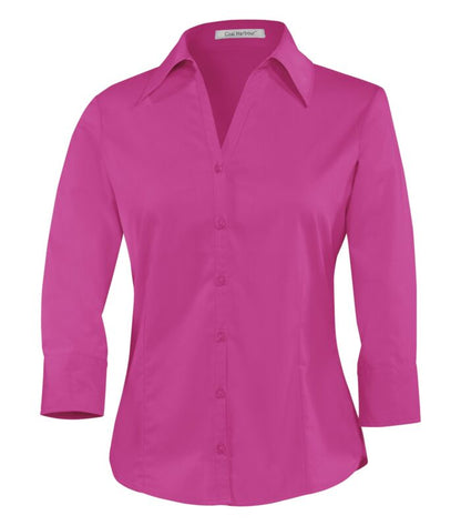 COAL HARBOUR® EASY CARE BLEND 3/4 SLEEVE LADIES' WOVEN SHIRT - NATASHAHS