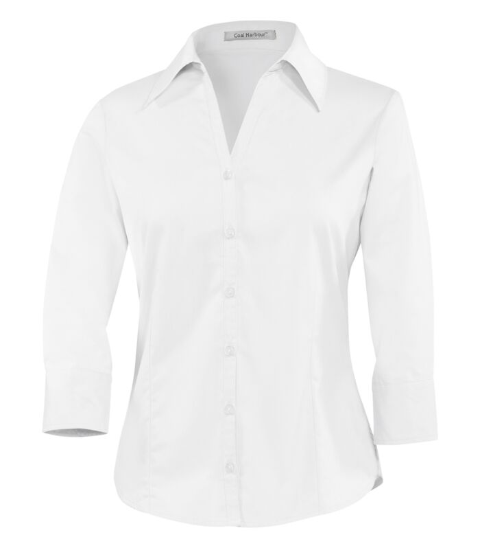 COAL HARBOUR® EASY CARE BLEND 3/4 SLEEVE LADIES' WOVEN SHIRT - NATASHAHS
